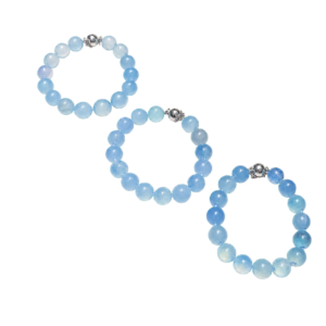 sky blue bead bracelet set