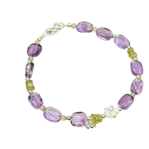 purple green gold bracelet