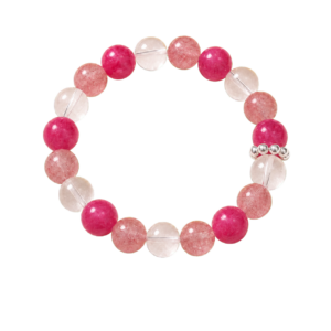 pink crystal bead bracelet