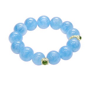 sky blue gold accent bracelet
