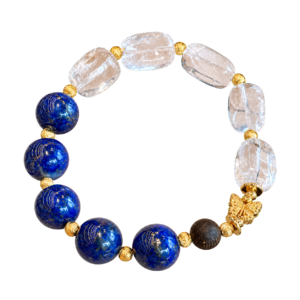 deep blue clear gold bracelet