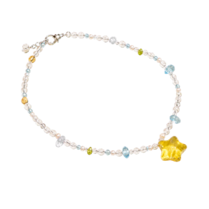 multicolor star charm necklace