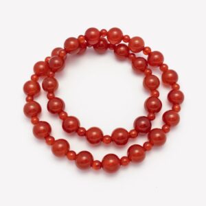 Crimson Duo-Bead Double-Wrap