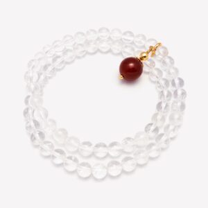 Crimson Drop Clear-Quartz Double-Wrap